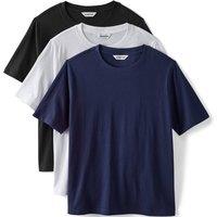 Lands' End Women's Pure Cotton Crew Neck T-Shirts - 3 Pack | Size: 8