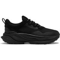 Clarks Women's Pace Trail Go Waterproof Black/Black Trainers, Lace Up in Black | Size: 4-Standard Fit