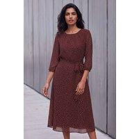 Roman Women's Spot Fit & Flare Dress in Plum | Size: 10