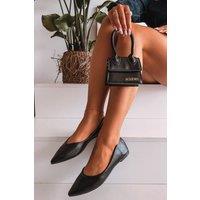 Love Lace Women's Pointed Toe Ballet Flats Soft Cushioned Insoles Comfort in Black | Size: 6.5