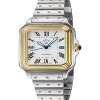 GV2 Women's Lusso LX Swiss Automatic SA100 Custom Gevril Rotor, Perlage Finish in Silver