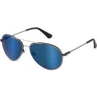 Police Men's SPLL11-62K07B Aviator/Navigator Sunglasses in Grey