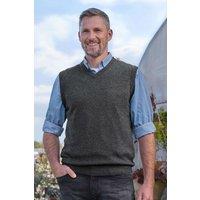 WoolOvers Men's Cashmere & Merino Slipover Mens in Charcoal | Size: XL