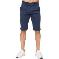 Enzo Men's Slim Fit Stretch Chino Shorts in Blue | Size: 38R