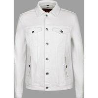 Enorsia Men's White Denim Jacket | Size: Medium