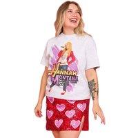 Hannah Montana Men's World Tour 2009 Back Print T-Shirt in Grey | Size: Medium