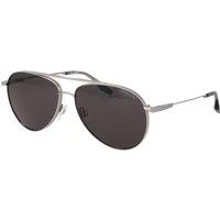 Trussardi Men's TSM3015 6202A Aviator/Navigator Sunglasses in Silver