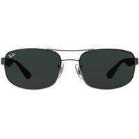Ray-Ban Men's Rectangle Gunmetal Green 3445 Sunglasses in Grey
