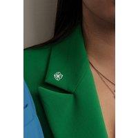 Silver Editions Quatrefoil Brooch in Silver | Size: 3