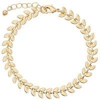 Silver Editions Golden Leaves Bracelet in Gold | Size: 19 cm