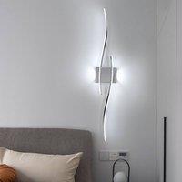 COMELY LED Wall Light, Indoor Chrome Wave LED Wall Sconce Light, 6500K in Silver