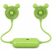 Dyzi Portable Neck Fan USB Rechargeable 3 Speed Green