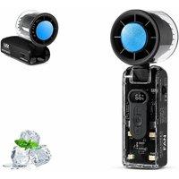 Dyzi Ice Cooling Folding Fan USB Rechargeable Black