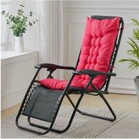 Living and Home Rose Red Comfortable Soft Chaise Lounge Chair Cushion, 125cmW x 48cmD | Size: 125 cmW x 48 cmD