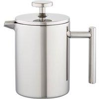 Stellar Coffee, 2.5 Cup Double Walled Cafetiere, 300ml in Metallic Silver