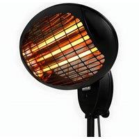 Primrose 2kW IPX4 Electric Quartz Bulb Patio Heater - 3 Power Settings in Black