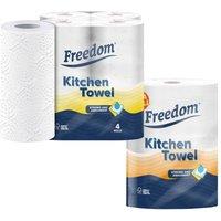 Freedom Rhino Kitchen Paper 24 Rolls + Jumbo Kitchen Towel 6 Rolls in White