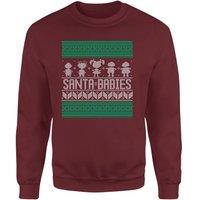 Rugrats Santa Babies Christmas Jumper - Burgundy | Size: Large