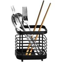 KORVIXA Black Stainless Steel Cutlery Holder | Size: 100 cm x 100 cm