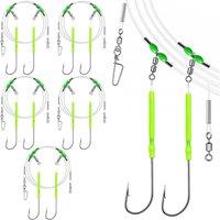 SPETLEK 5 Sea Fishing Flapper Rigs in Green