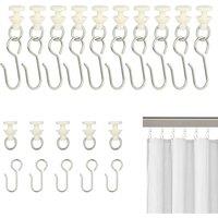 SPETLEK 80 Pcs Replacement Shower Curtain Hooks in Silver