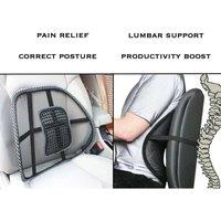 SPETLEK Back Support Lumbar Cushion Car Seat Office Chair in Black | Size: 120 cm x 90 cm