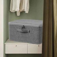 SPETLEK Large Foldable Canvas Storage Boxes L 45x35x26 in Grey