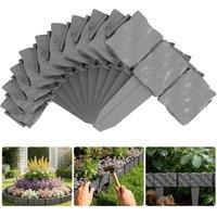 SPETLEK Garden Edging Border Lawn Edging 20pcs in Grey