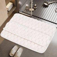 SPETLEK 40x60 cm Floor Mat Memory Foam Mats Absorbent Shower Bathroom in Beige