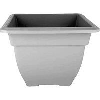 SPETLEK Grey Large 38cm Square Bell Planter Plastic Pot Home | Size: 100 cm x 15 cm