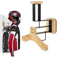 FLAVORA Motorcycle Helmet Clothing Shelf Wall-Mounted Helmet Holder in Natural | Size: 500mm