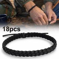 FLAVORA 18x Mosquit Repellen Plastic Bracelets Non-Toxic in Black