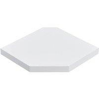 FLAVORA White-Modern Corner Floating Wall Shelf Display Shelves in White | Size: 500mm