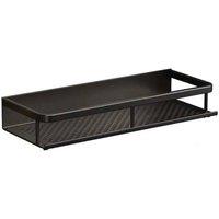 KORVIXA 30CM Bathroom Storage Shelf Wall-Mounted in Black