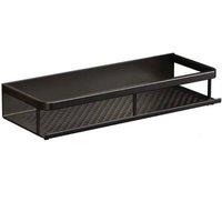 KORVIXA 40CM Bathroom Storage Shelf Wall-Mounted in Black