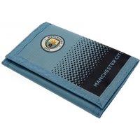Manchester City FC Men's Fade Design Touch Fastening Nylon Wallet in Blue