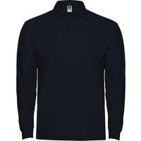 ROLY Men's Estrella Long-Sleeved Polo Shirt in Navy | Size: Large