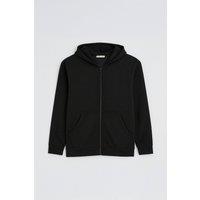 MixRay Women's Zip-front Hooded Hoodie in Black | Size: Medium