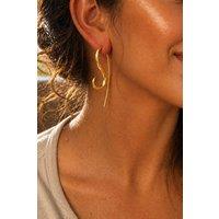 Otis Jaxon London Women's Gold 'S' Spiral Drop Earrings