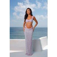 Moda Minx Women's Lilac Jenny Maxi Skirt | Size: S/M