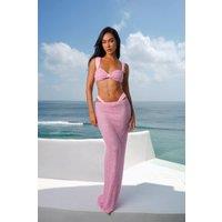 Moda Minx Women's Baby Pink Jenny Maxi Skirt | Size: Medium/Large