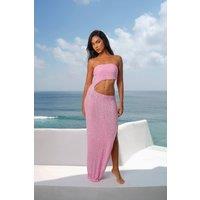 Moda Minx Women's Baby Pink Georgina Maxi Dress | Size: S/M