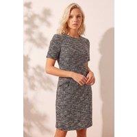Roman Women's Petite Boucle Dress in Chocolate | Size: 12