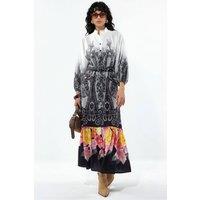 MSN Collection Women's Floral Belted Midi Dress | Size: Small