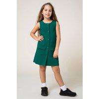 Enorsia Girl's Girls Sleeveless Button Front Dress (2yrs-9yrs) in Green | Size: 4-5 Years
