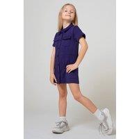 Enorsia Girl's Girls Utility Shirt Dress (2yrs-9yrs) in Navy | Size: 2-3 Years