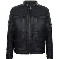 Infinity Leather Men's Leather Racing Biker Jacket in Black | Size: Medium