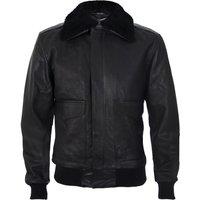 Infinity Leather Men's Air Force A2 Cowhide Bomber Jacket-Montreal in Black | Size: Small