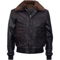Infinity Leather Men's Air Force A2 Brown Aviator Leather Bomber Jacket-Sao Paulo | Size: 3XL