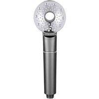 Living and Home G1/2 High Pressure Dual-Sided Water Outlet Shower Head with Filter in Grey